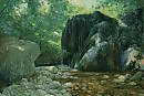 Кожин С.Л.Водопад Девичьи косы.2001. Холст, масло.78x54 cm