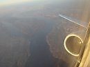 остров Хортица  видна с самолета