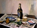 Натюрморт с пивом и закуской