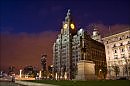 Ливерпуль. Royal Liver Building, поздний вечер...