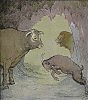 БЫК  И  ДИКИЕ  КОЗЫ. (217) Басни.